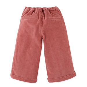 BABY GIRLS VELVET SAILOR PANTS WITH POCKETS