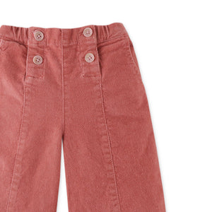 BABY GIRLS VELVET SAILOR PANTS WITH POCKETS