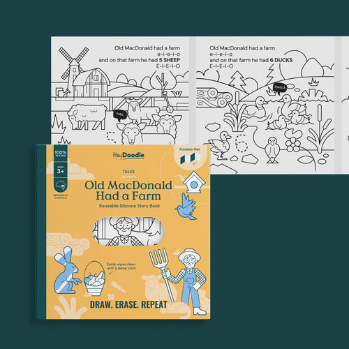 Old MacDonald Had a Farm Tales - Reusable Colouring Book