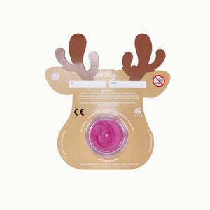 Oh Flossy Lipstick Stocking Stuffer - Rudolph - Pink Ears with Flowers