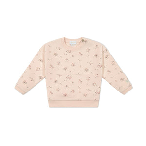 Organic Cotton Bobbie Sweatshirt - Petite Fleur Soft Peony