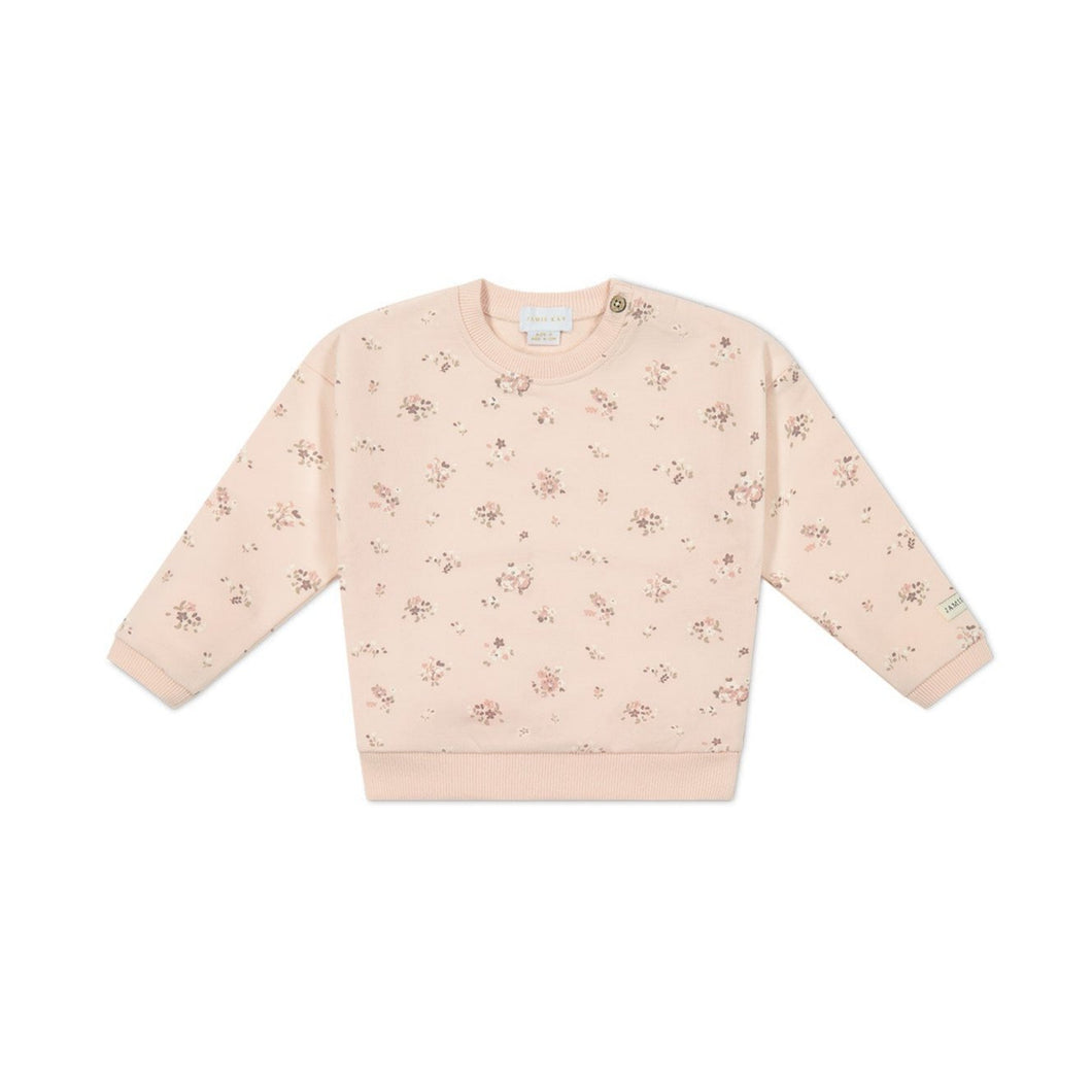 Organic Cotton Bobbie Sweatshirt - Petite Fleur Soft Peony