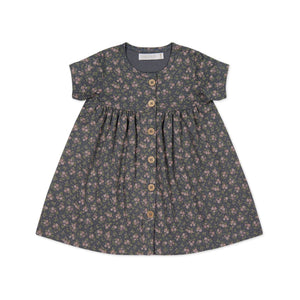 Organic Cotton Lola Dress - Rosalie Floral Lava