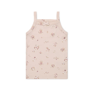 Organic Cotton Singlet - Petite Fleur Soft Peony