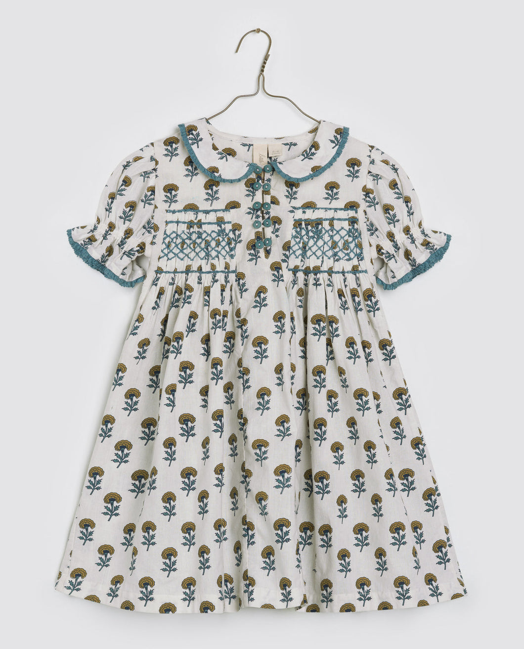 Organic Elizabeth Smocked Dress - Marigold Floral