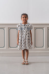 Organic Elizabeth Smocked Dress - Marigold Floral