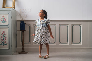 Organic Elizabeth Smocked Dress - Marigold Floral