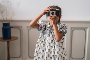 Organic Elizabeth Smocked Dress - Marigold Floral