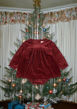 Load image into Gallery viewer, jingle romper dress grs - red dahlia