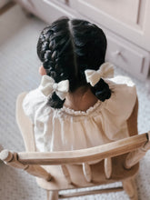 Load image into Gallery viewer, Pigtail Bows | Vanilla Fluffy Knit