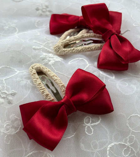 Satin Bow | Christmas Red