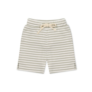 Pima Cotton Marley Short - Narrow Stripe Moss/Cloud