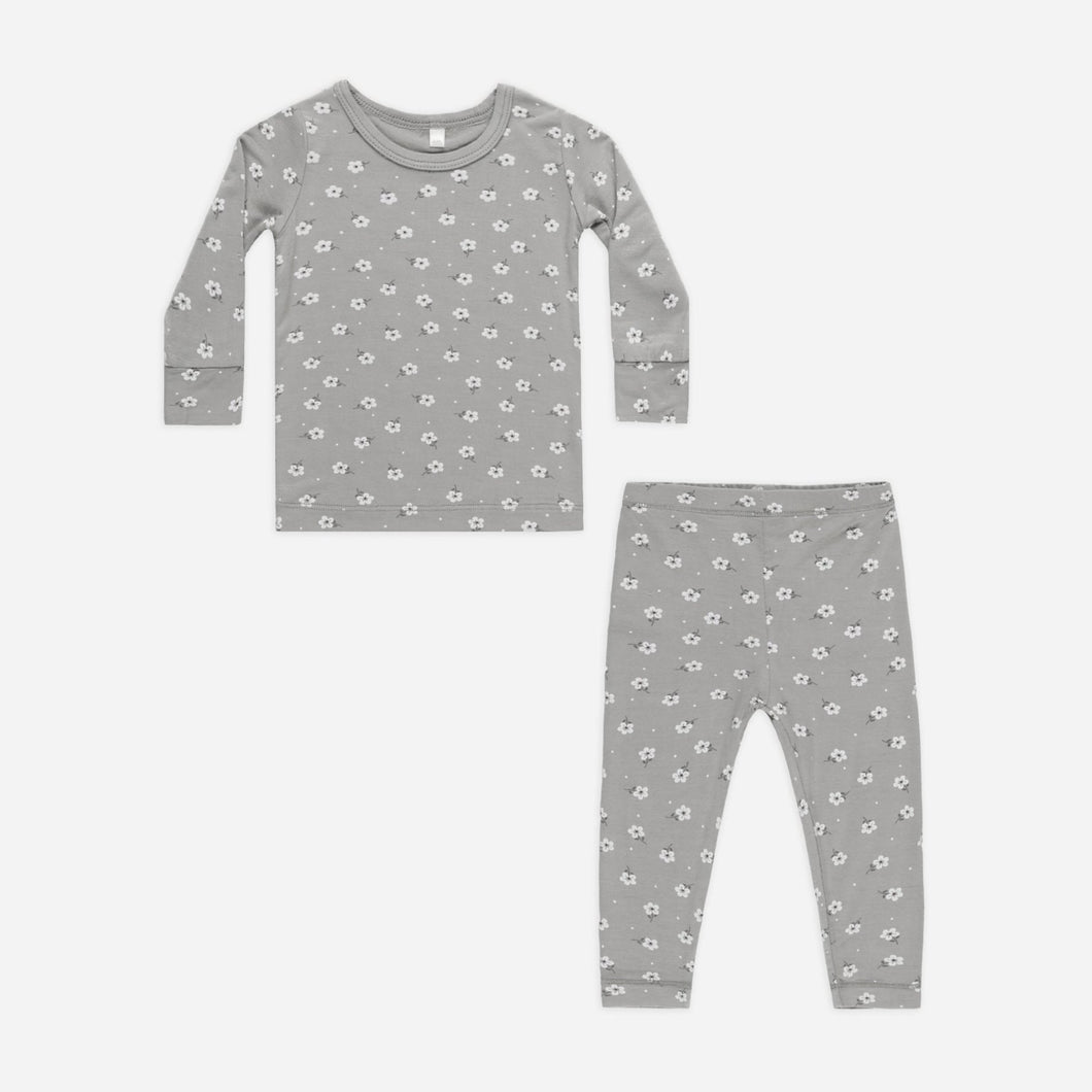 Bamboo Pajama Set || Blue Ditsy