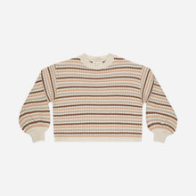 Load image into Gallery viewer, Boxy Crop Sweater || Honeycomb Stripe