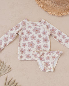 Maryn Rash Guard Set || Hibiscus