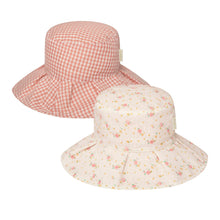 將圖片載入圖庫檢視器 Tiny Blossom Pleated Reversible Sun Hat