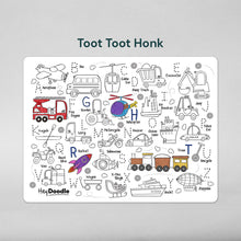 將圖片載入圖庫檢視器 Toot Toot Honk Classic Colouring &amp; Doodle Mat