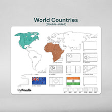 將圖片載入圖庫檢視器 World Countries Classic Colouring &amp; Doodle Mat