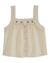 Load image into Gallery viewer, EMBROIDERED CHANTILLY STRAP TOP