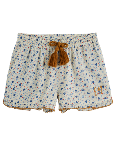 LILY OF THE VALLEY BLUE FLOWER SHORTS