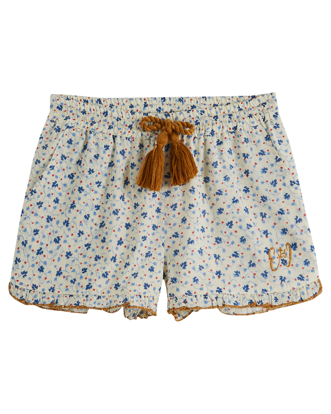 LILY OF THE VALLEY BLUE FLOWER SHORTS