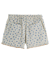 Load image into Gallery viewer, LILY OF THE VALLEY BLUE FLOWER SHORTS