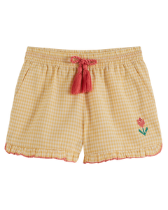 YELLOW GINGHAM SHORTS