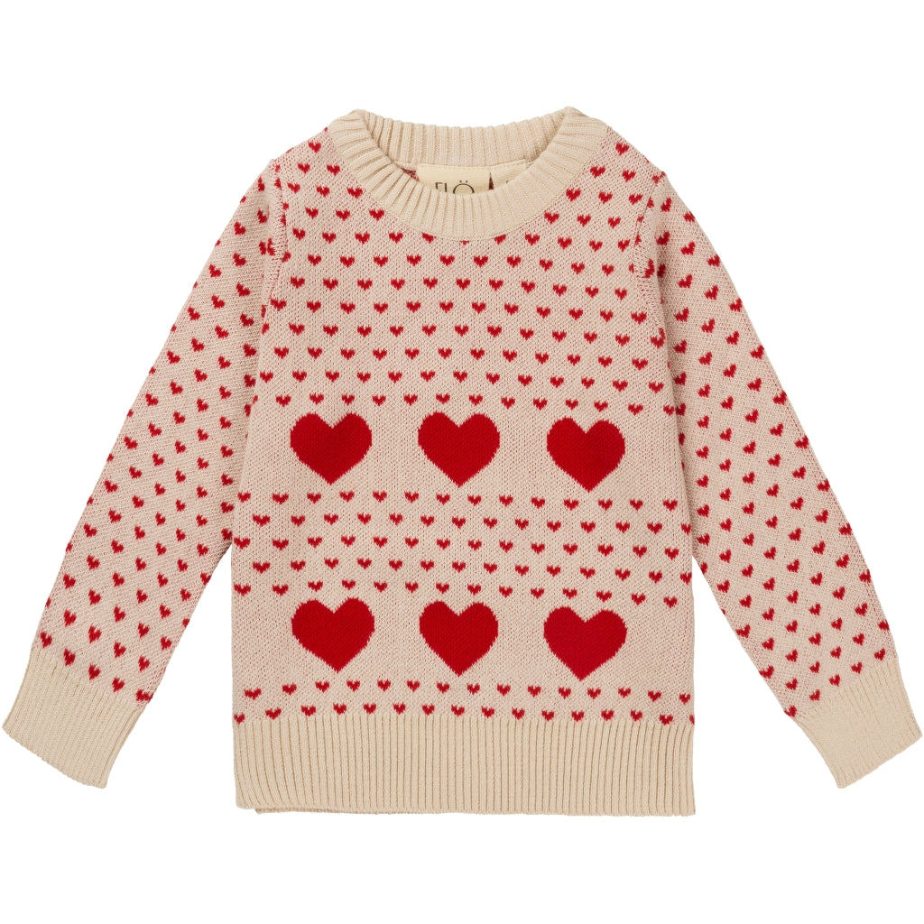 Zoe Sweater - Ruby Red/Cloud