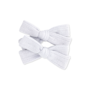 CLASSIC PIGTAIL SET // COTTON EYELET - BABY BLUE