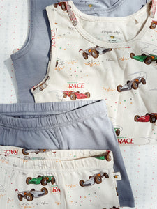 basic 2 pack boy boxers gots - tradewinds / grand prix