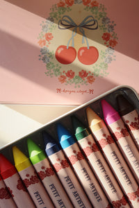 crayons bees wax 10 pcs - cherry bow