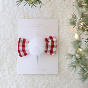 PETITE BOW // FLUFFY CHRISTMAS GINGHAM