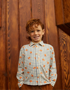 BABY BOYS FOX GRID PRINT SHIRT