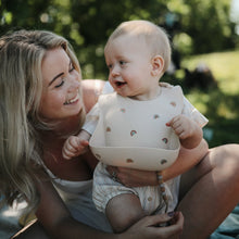 Load image into Gallery viewer, Silicone Baby Bib (Rainbows)