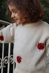 lapis knit blouse - ladybug