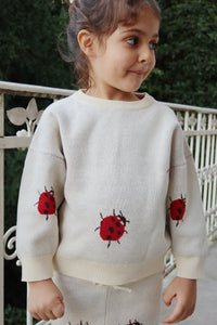 lapis knit blouse - ladybug