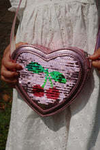 Load image into Gallery viewer, tut heart sequin bag - rose