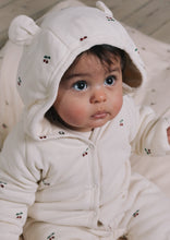 Load image into Gallery viewer, newborn onesie with hood - cherry