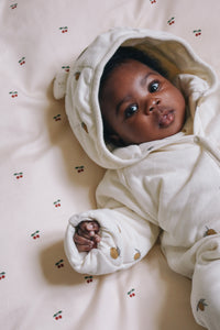 newborn onesie with hood - lemon