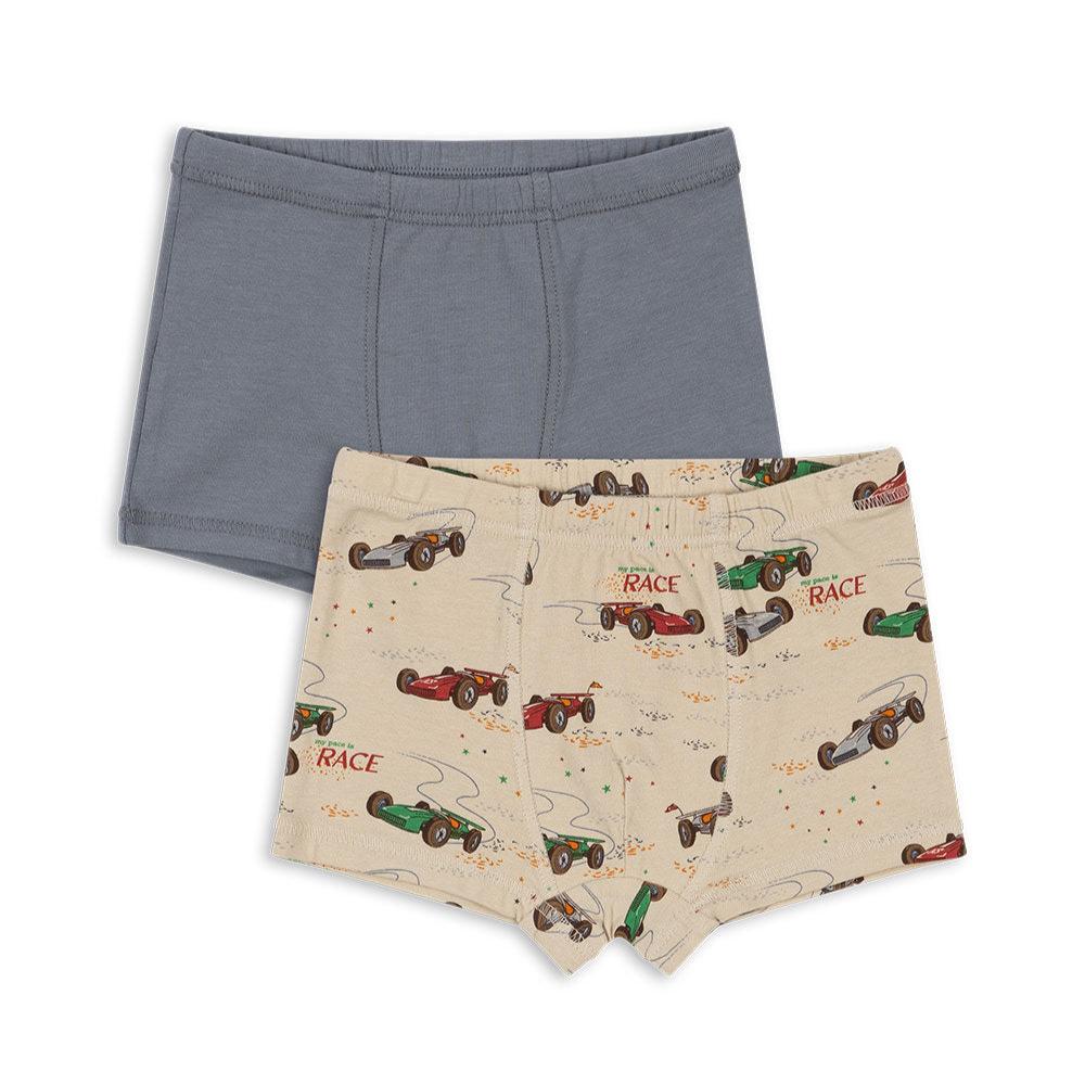 basic 2 pack boy boxers gots - tradewinds / grand prix