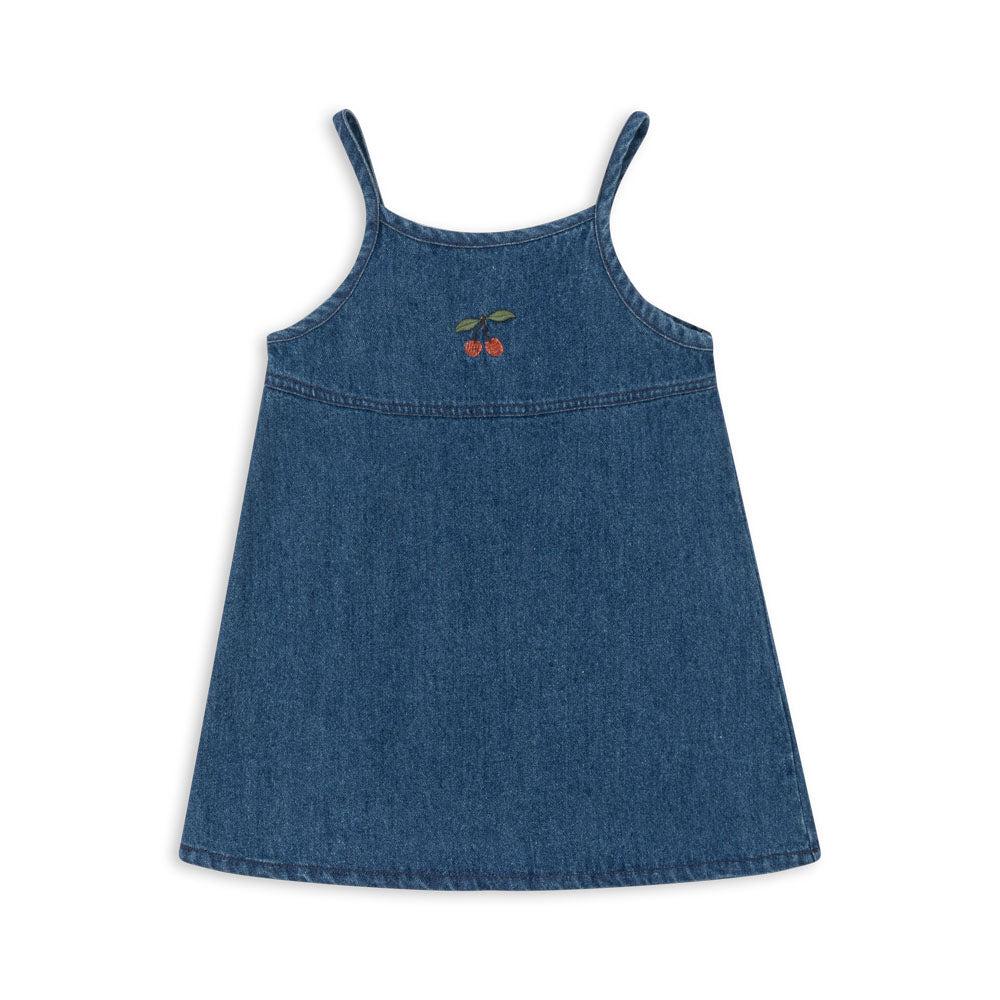 magot strap dress gots - denim blue