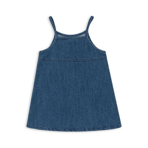 magot strap dress gots - denim blue