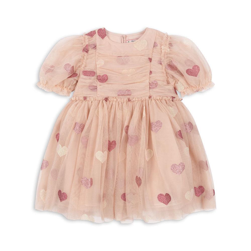 tullie dress - heart rose glitter