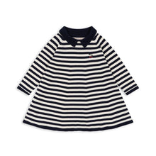 Load image into Gallery viewer, venton knit dress gots - navy stripe