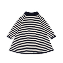 Load image into Gallery viewer, venton knit dress gots - navy stripe