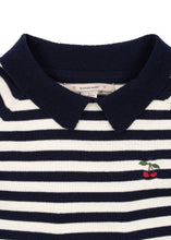 Load image into Gallery viewer, venton knit dress gots - navy stripe