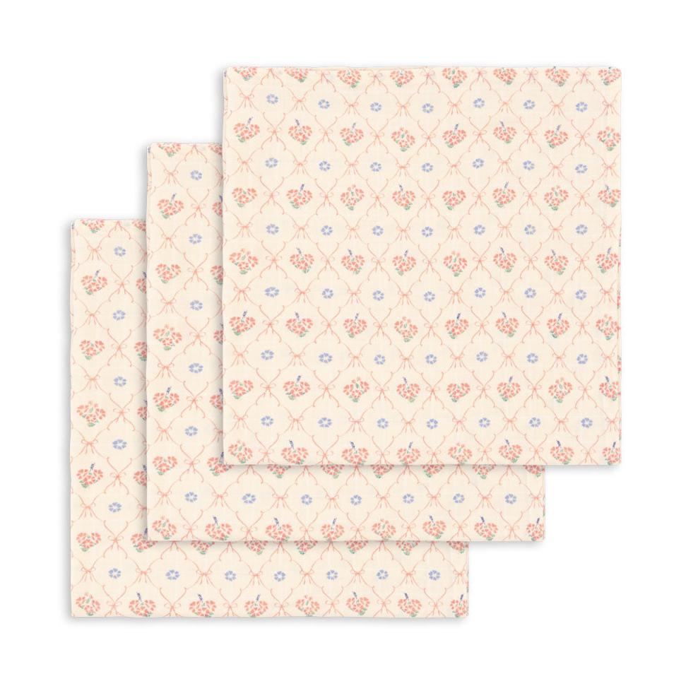 3 pack muslin cloth gots - fleur decor