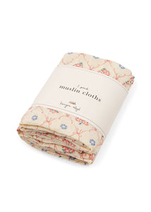 3 pack muslin cloth gots - fleur decor