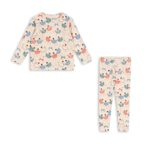 basic blouse/pants set gots -bow ballerina