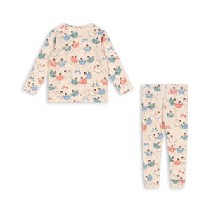 basic blouse/pants set gots -bow ballerina